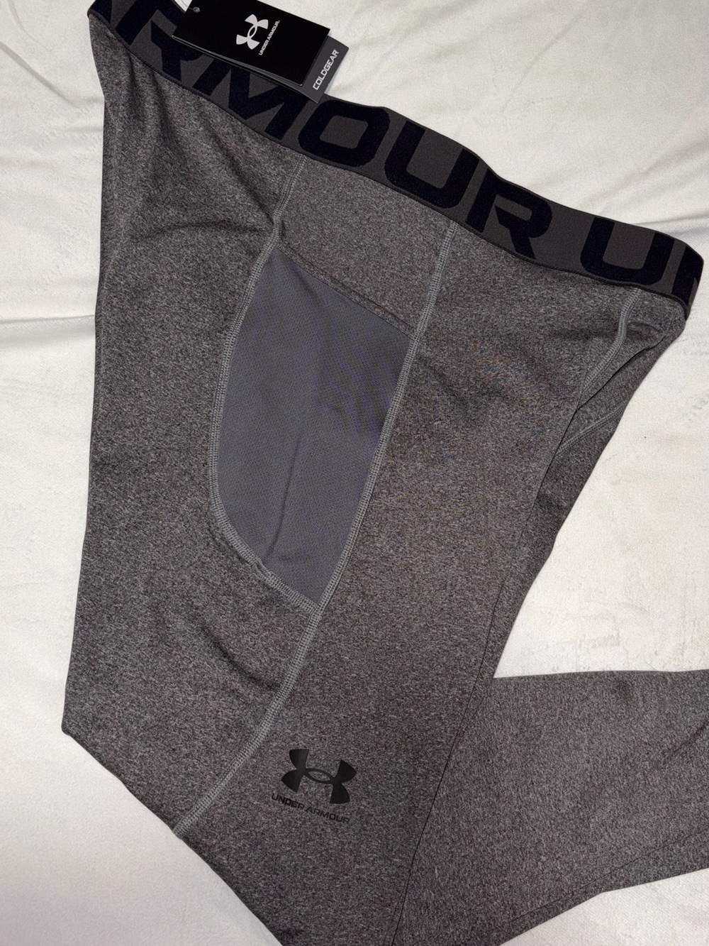Under Armour Men's Gray HeatGear Compression Long John leggings sport Sz XXL
